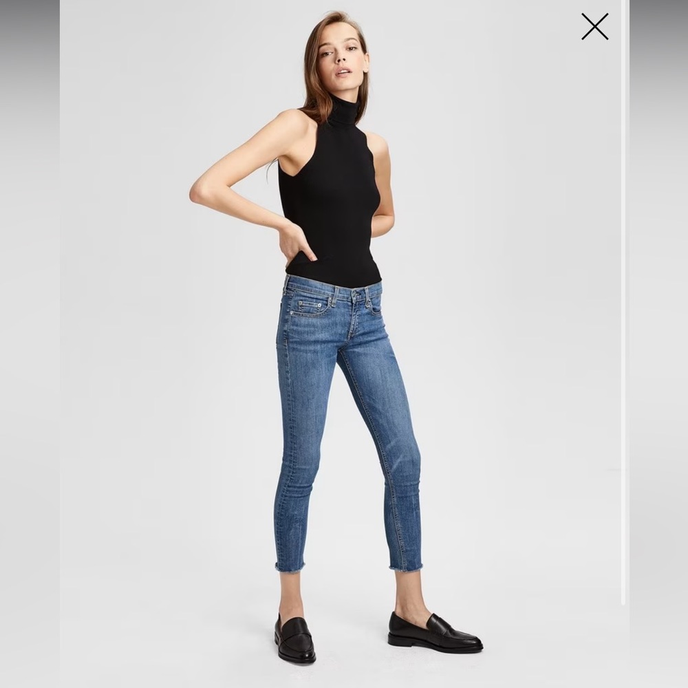 Rag & Bone Ankle Skinny Jeans in Lucky Rouge